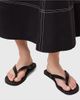 AllSaints AllSaints Sydney leather thong sandals in black - 2