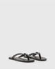 AllSaints AllSaints Sydney leather thong sandals in black - 3