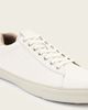 AllSaints AllSaints Tucker leather low top logo gumsole sneakers in white - 3