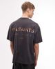 AllSaints AllSaints Underground cow print logo t-shirt with back and chest print in washed black - 1