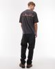 AllSaints AllSaints Underground cow print logo t-shirt with back and chest print in washed black - 2