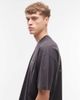 AllSaints AllSaints Underground cow print logo t-shirt with back and chest print in washed black - 4