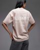 AllSaints Allsaints underground etta t-shirt in blush pink - 1