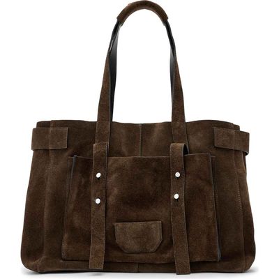 AllSaints AllSaints Ursa Suede East/West Leather Tote