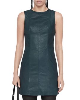 Allsaints Allsaints Vee Leather Sheath Dress