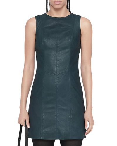 Allsaints Allsaints Vee Leather Sheath Dress