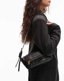 AllSaints AllSaints Vega panel small shoulder bag in black