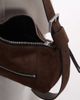 AllSaints Allsaints Vega suede mini shoulder bag in brown - 2