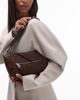 AllSaints Allsaints Vega suede mini shoulder bag in brown - 3