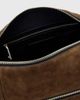 AllSaints AllSaints Vega suede shoulder bag in brown - 3