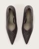 AllSaints AllSaints Vera leather heeled pumps in dark brown - 4