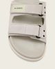 AllSaints AllSaints Vex double strap buckle velcro sandals in white - 3