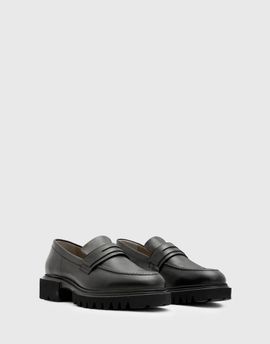AllSaints AllSaints Vinni loafers in black