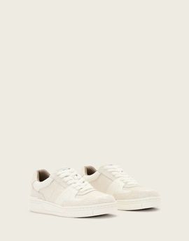 AllSaints AllSaints Vix leather logo sneakers in white