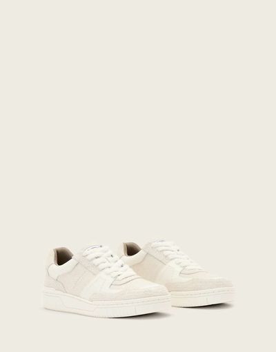 AllSaints AllSaints Vix leather logo sneakers in white