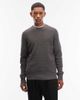 AllSaints AllSaints waffle knit crew neck logo sweater in charcoal gray - 1