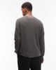 AllSaints AllSaints waffle knit crew neck logo sweater in charcoal gray - 4