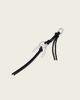 AllSaints AllSaints wishbone leather keyring in black/silver - 2