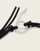 AllSaints AllSaints wishbone leather keyring in black/silver - 3