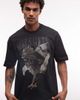AllSaints AllSaints x ASOS Exclusive Eagle graphic vintage logo t-shirt in washed black - 3