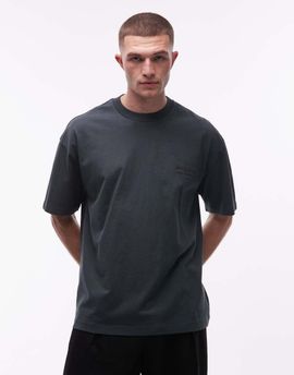 AllSaints AllSaints Xander small logo T-shirt in blue