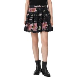 AllSaints AllSaints Zora Floral Lace Detail Miniskirt
