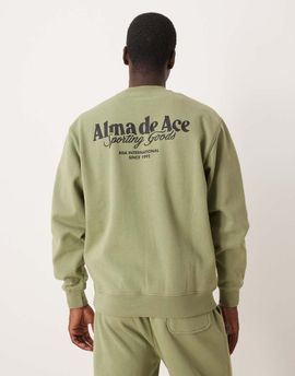 Alma De Ace Alma De Ace sporting goods sweatshirt in light green
