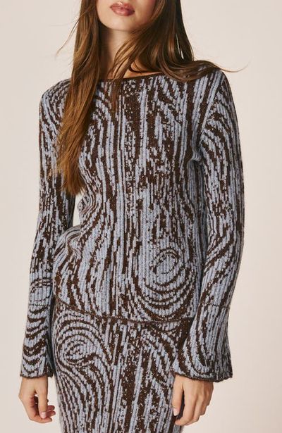 Alma en Pena Alma en Pena Abstract Print Knit Sweater