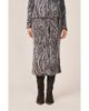 Alma en Pena Alma en Pena Abstract Print Ribbed Midi Skirt - 1