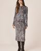 Alma en Pena Alma en Pena Abstract Print Ribbed Midi Skirt - 5