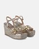 Alma en Pena Alma en Pena Esparto Wedge Sandal With Rhinestone Strap - 2