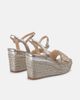 Alma en Pena Alma en Pena Esparto Wedge Sandal With Rhinestone Strap - 3