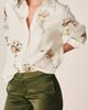 Alma en Pena Alma en Pena Floral Embroidered Linen Blouse - 1