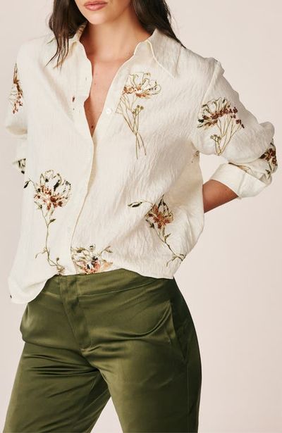 Alma en Pena Alma en Pena Floral Embroidered Linen Blouse