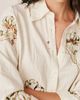 Alma en Pena Alma en Pena Floral Embroidered Linen Blouse - 2
