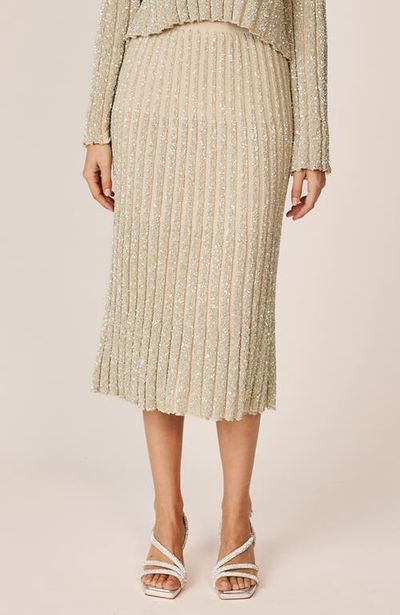Alma en Pena Alma en Pena Ribbed Midi Skirt With Sequins