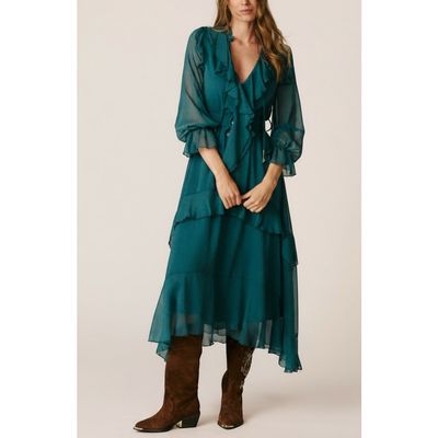 Alma en Pena Alma en Pena Ruffle Dress With Belt