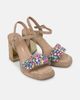 Alma en Pena Alma en Pena Sandal Wide Rhinestones Strap - 2