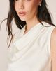 Alma en Pena Alma en Pena Satin Blouse With A Bow At The Waist - 5