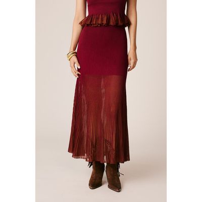 Alma en Pena Alma en Pena Semi-transparent Metallised Skirt