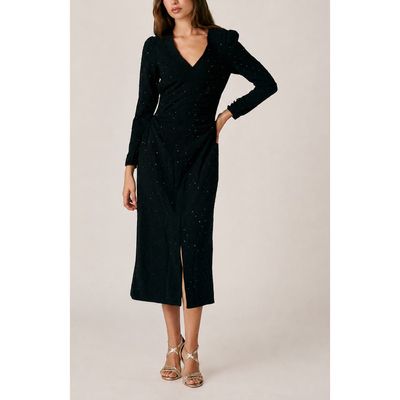 Alma en Pena Alma en Pena Side Draped Dress