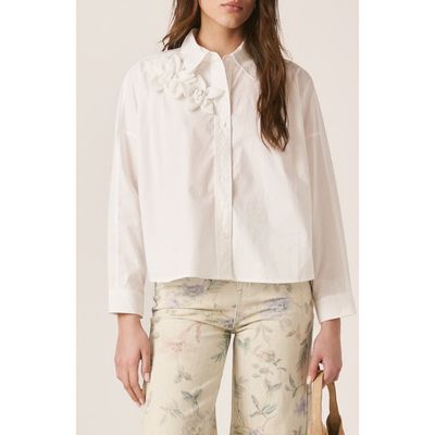 Alma en Pena Alma en Pena Striped Shirt With Flowers
