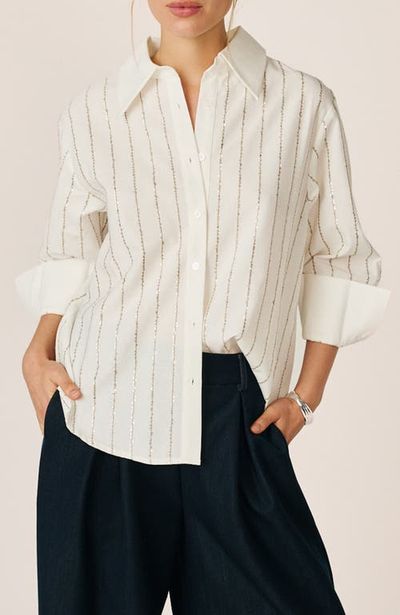 Alma en Pena Alma en Pena Striped Shirt With Sequins