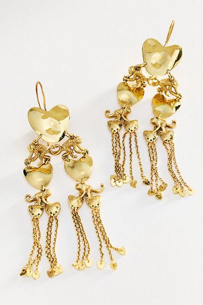 ALÉMAIS ALEMAIS Jem Heart Monkey Drop Earrings