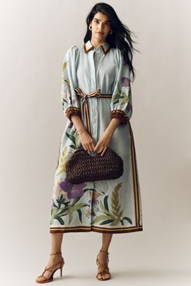 ALÉMAIS Alfie Linen Midi Shirtdress