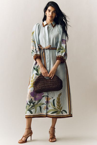 ALÉMAIS Alfie Linen Midi Shirtdress