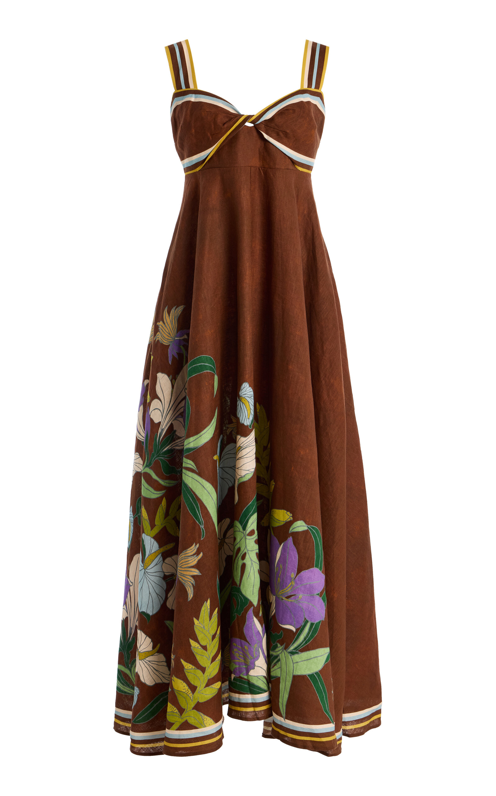 ALÉMAIS ALÉMAIS Alfie Twisted Linen Maxi Dress