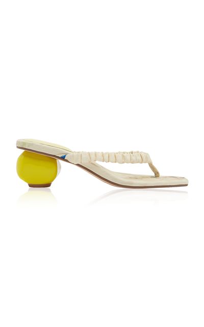 ALÉMAIS ALÉMAIS Blanca Rouched Heel Thong Sandal