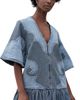 ALÉMAIS ALÉMAIS Jesse Denim Applique Mini Dress Blue - 1