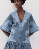 ALÉMAIS ALÉMAIS Jesse Denim Applique Mini Dress Blue - 2